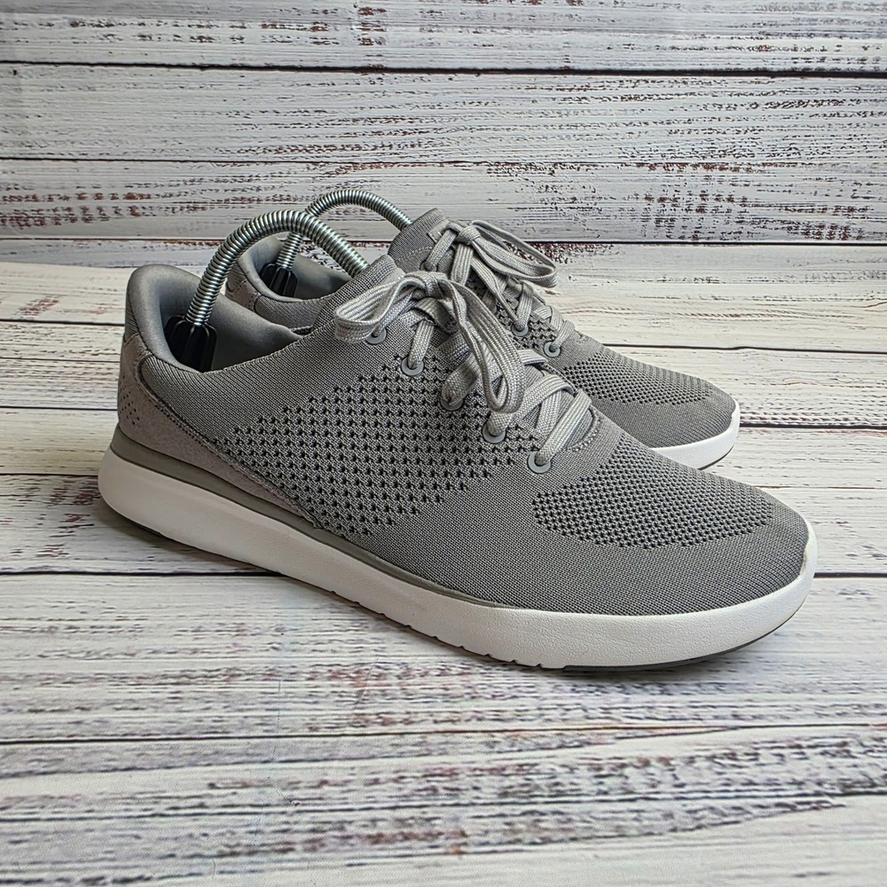 Kizik Lima Hands Free Sneakers Mens 10 Grey Knit Slip On Shoes 12FCDLMGY04-1D